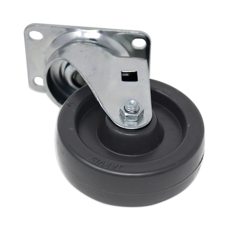 Rubbermaid Commercial Replacement Plate Casters, Rigid Mount Plate, 4 in. Phenolic Wheel, Black FG4608L30000